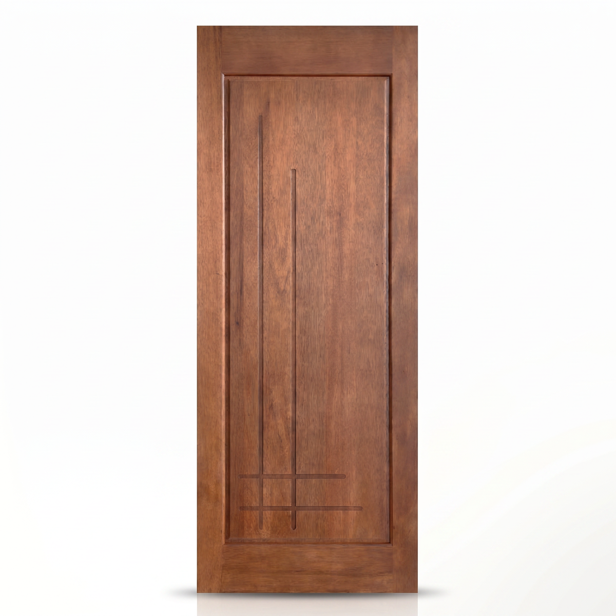 Porta externa de Cedro Alagoano com selador Ref. 94, vista principal da folha.