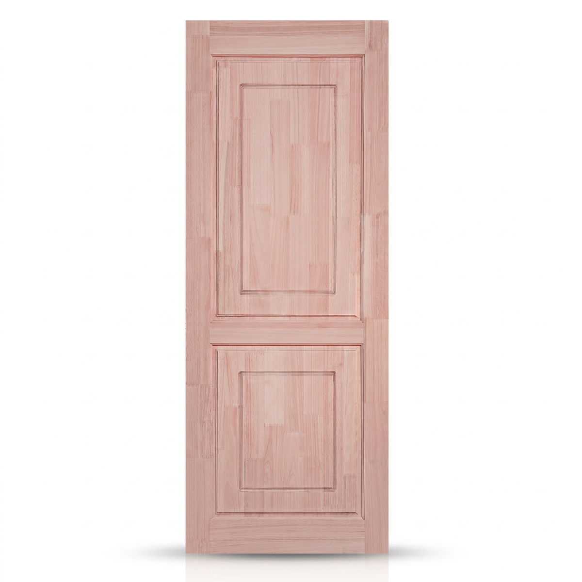 Porta externa de eucalipto fingado natural Ref. 68, vista principal do modelo.