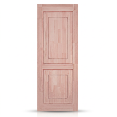 Porta externa de eucalipto fingado natural Ref. 68, vista principal do modelo.