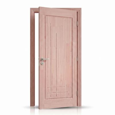 Composição da porta externa de eucalipto fingado natural Ref. 94, destacando a organização dos elementos.