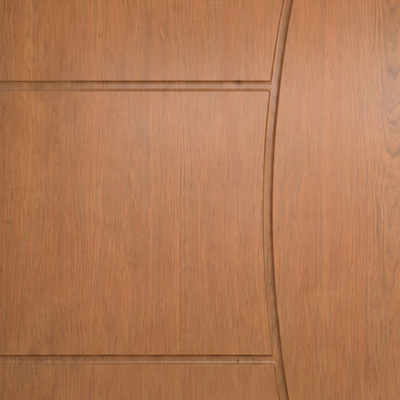 Porta Corupixá Friso 5, detalhe da textura e acabamento natural da madeira.