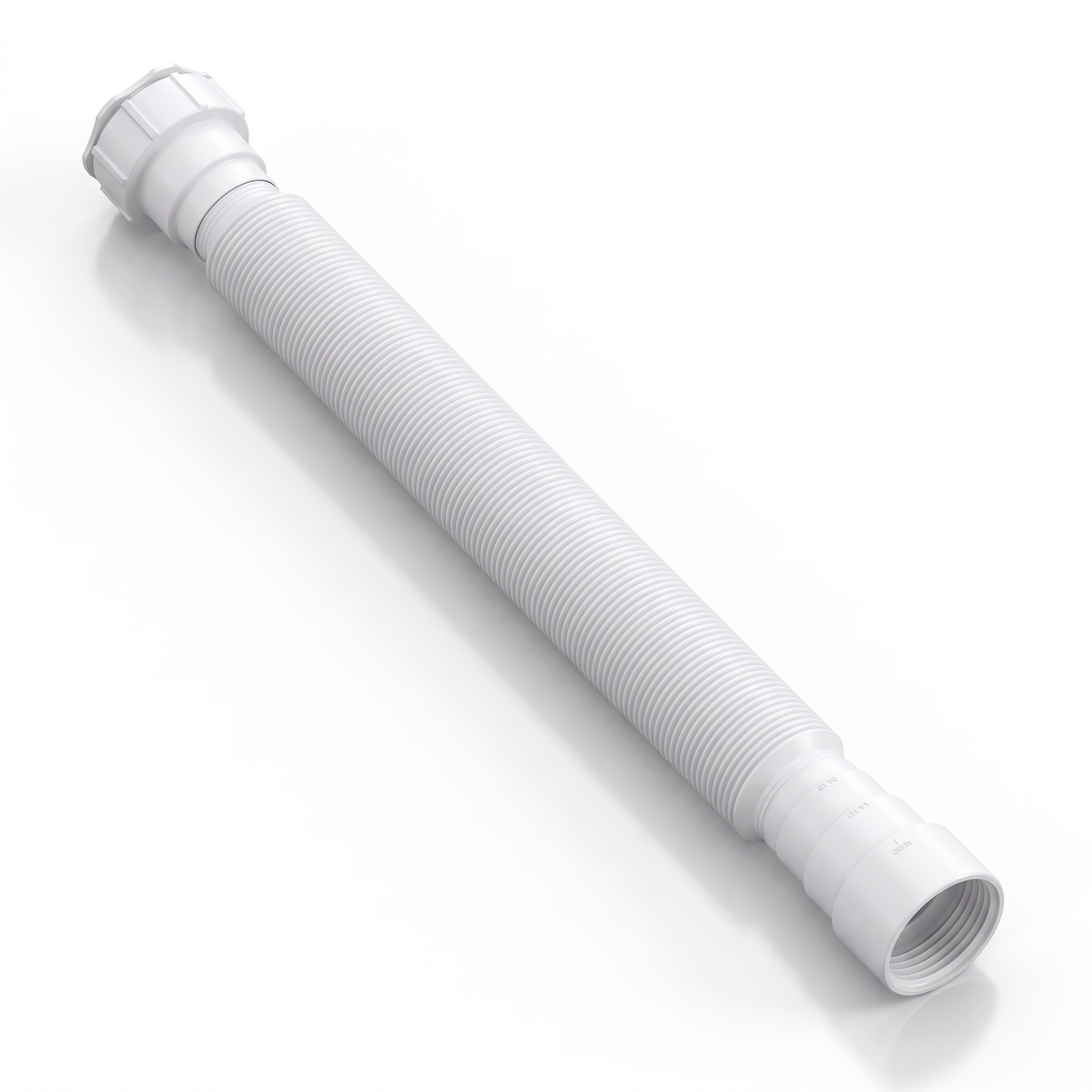 Sifão extensível universal Plastilit branco, para compor a saída sanitária do lavatório.