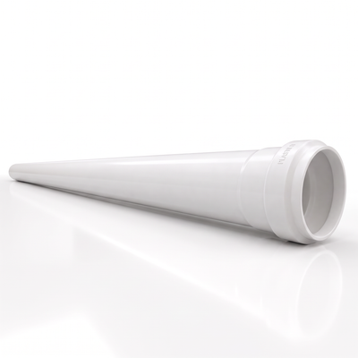 Tubo para esgoto Plastilit, para compor os trechos da rede predial de esgoto.