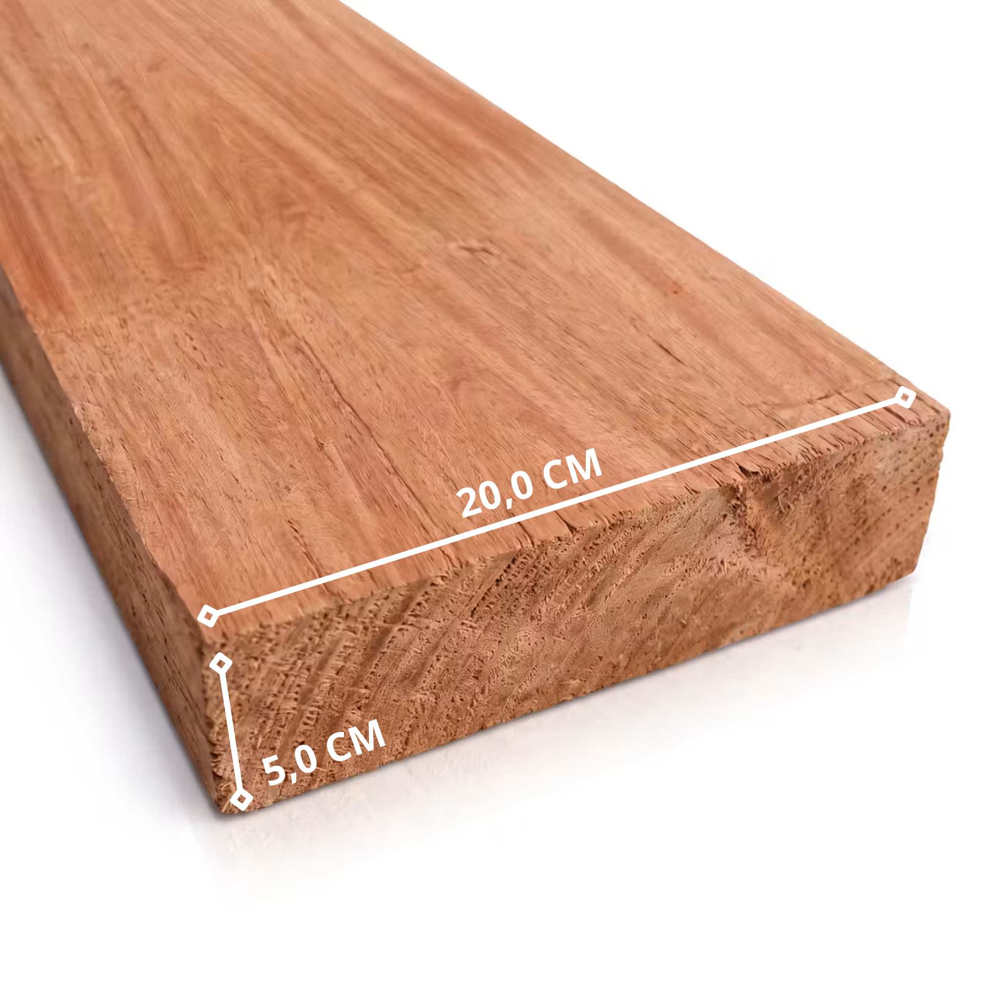 Viga de madeira Eucalipto 5 x 20 cm (2x8), indicada para estruturas robustas, telhados e coberturas.